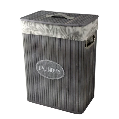 DM-KOSZ WIKLINOWY PROSTOKĄTNY WYŚCIELANY SZARY Z/P *L* DC-18424