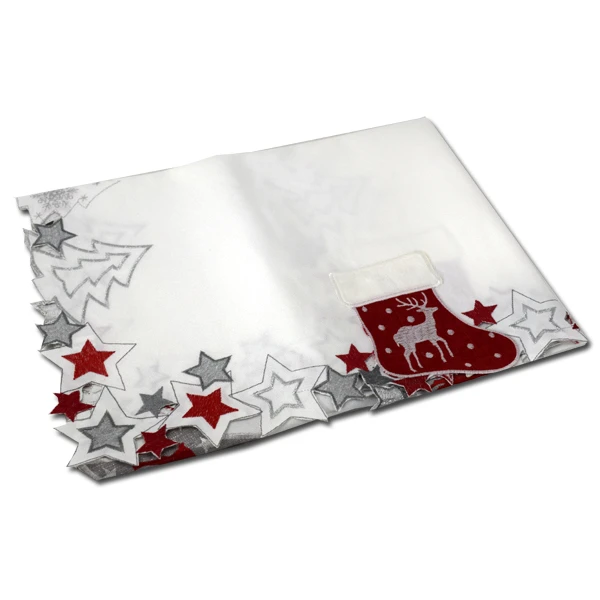 MESA-OBRUS ŚWIĄTECZNY *BOŻE NARODZENIE* BIAŁY 85X85 418