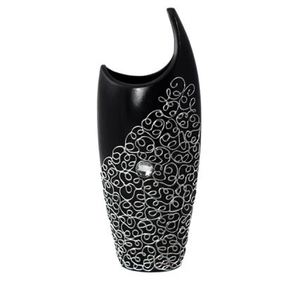 CER-WAZON REKIN CHUDY *DEKOR SREBRO-CZARNY* C-388SC