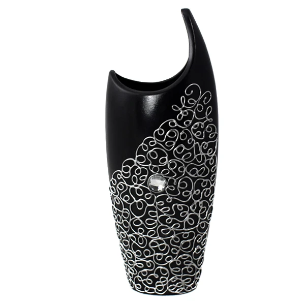 CER-WAZON REKIN CHUDY *DEKOR SREBRO-CZARNY* C-388SC