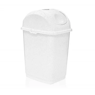 KAT-KOSZ NA ŚMIECI UCHYLNY *SLIM* 35L BIAŁY MARMUR