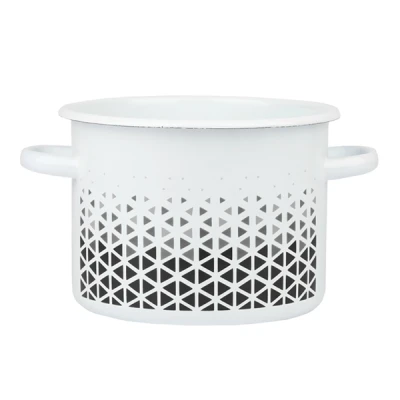 RYB-GARNEK EMALIOWANY ZDOBIONY 20CM 4,5L GEOMETRIA 1615/2