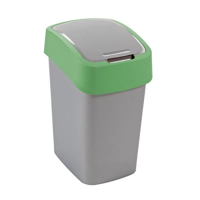 KOSZ NA ŚMIECI *FLIP BIN* 25L ZIELONA POKRYWA 190173