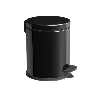 KOSZ Z PEDAŁEM OKRĄGŁY 5L CZARNY 410400-B