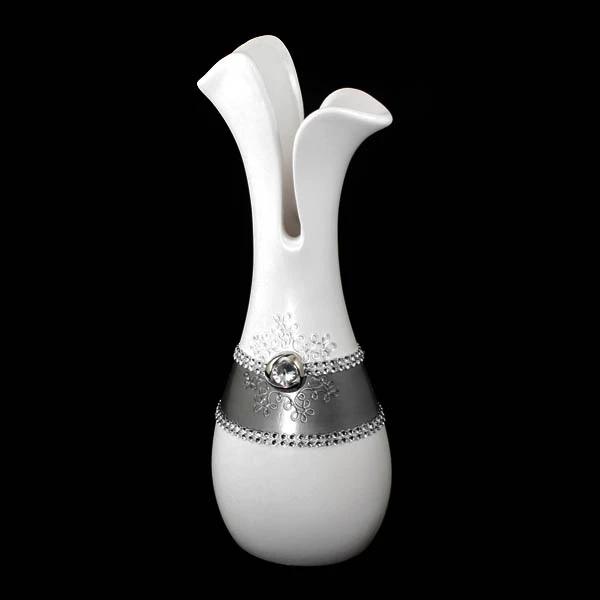 CER-WAZON TULIPAN SMUKŁY DUŻY *DEKOR PASEK BIAŁY* C-523P