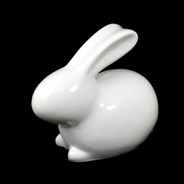 CRK-ZAJĄC KULKA WIELKI *SZKLIWO BIAŁE* C-972SZB