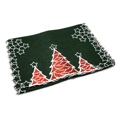 MESA-BIEŻNIK ŚWIĄTECZNY C. ZIELEŃ/CHOINKI 40X180 419