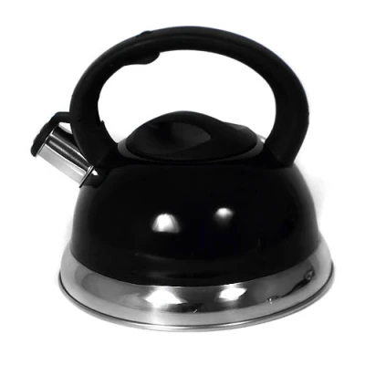 CZAJNIK NA GAZ INDUKCJĘ TRADYCYJNY Z GWIZDKIEM 3L CZARNY