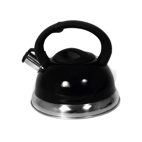 CZAJNIK NA GAZ INDUKCJĘ TRADYCYJNY Z GWIZDKIEM 3L CZARNY