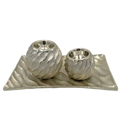 TOM-PATERA DEKORACYJNA 24*15 + 2-ŚWIECZNIKI WZ25