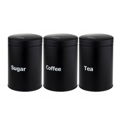 KB-7256 ZESTAW 3 POJEMNIKÓW CZARNE