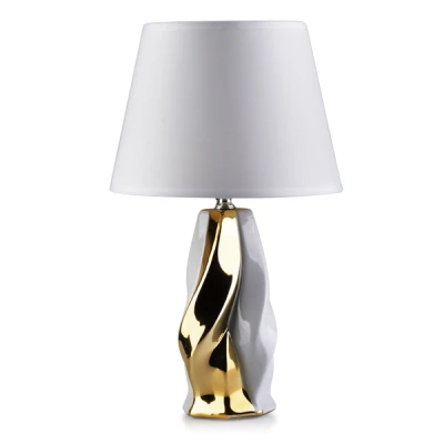 MON-LAMPA BIAŁO/ZŁOTA 39CM 8215