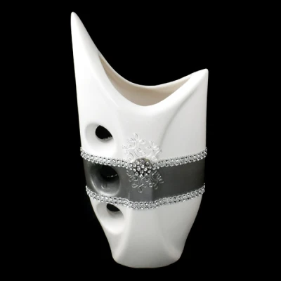 CER-WAZON REKIN Z DZIURAMI *DEKOR PASEK-BIAŁY* C-524P