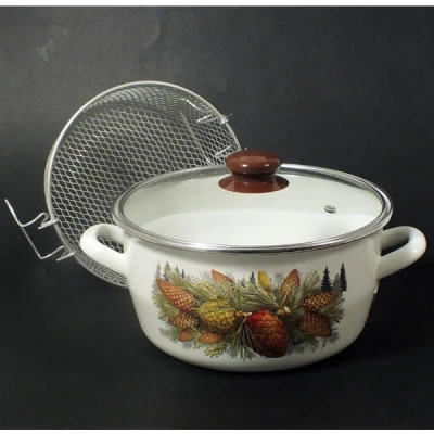 TG-GARNEK EMAL.DO FRYTEK *BELLY* 22CM Z/P *SZYSZKA 15885*