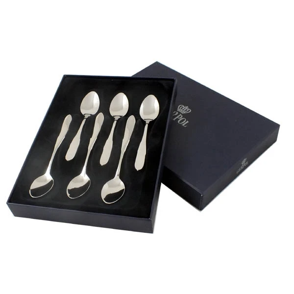 GER-*MONA* ZESTAW ŁYŻECZEK DO KAWY 6 CZ. POLEROWANY