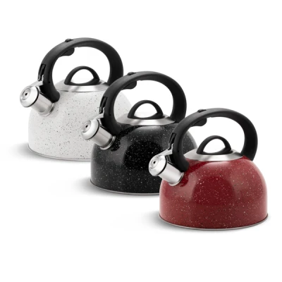 CZAJNIK NIERDZEWNY INDUKCJA Z GWIZDKIEM STALOWY 2,5L 3 KOLORY DO WYBORU