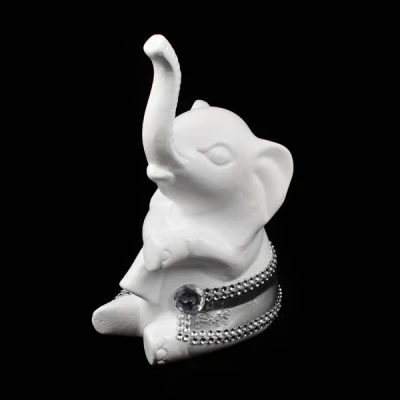 CER-SŁOŃ SIEDZĄCY OKRAKIEM DUŻY *DEKOR PASEK BIALY* C-698P