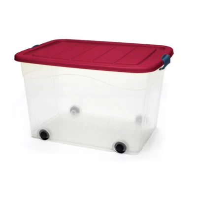 KON-POJEMNIK ROLLER BOX 100L *POKRYWA WIŚNIA* 8998.4