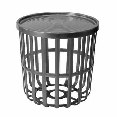 STOLIK KAWOWY ŁAWA OKRĄGŁY 40x40 cm ŁAWOSTÓŁ SZARY OGRODOWY NOWOCZESNY