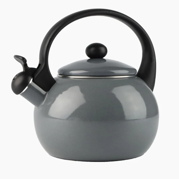 CZAJNIK TRADYCYJNY EMALIOWANY STALOWY 2,2L JANOSIK SZARY GAZ INDUKCJA