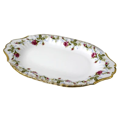 CER-PÓŁMISEK OWAL 32/33CM *RÓŻA+ZŁOTO* DYM-361A/IW