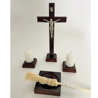 ZESTAW KOLĘDOWY DREWNIANY CIEMNY 00-20