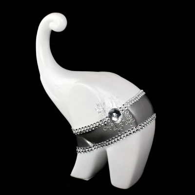 CER-SŁOŃ MODERN GRUBY MAŁY *DEKOR PASEK-BIAŁY* C-341P