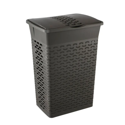 BRANQ- KOSZ NA BIELIZNĘ *COTTON* 55L 1413 CIEMNOSZARY MELANŻ