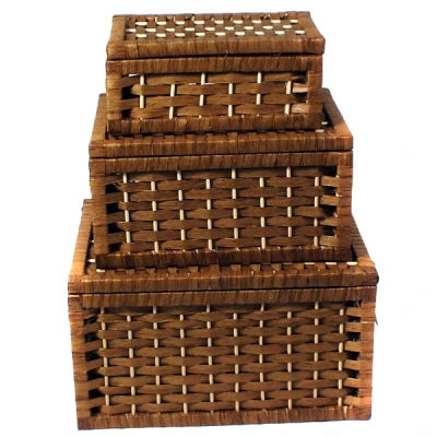 DM-KPL. 3-KOSZY WIKLINOWYCH 9508 G42 JASNY BRĄZ