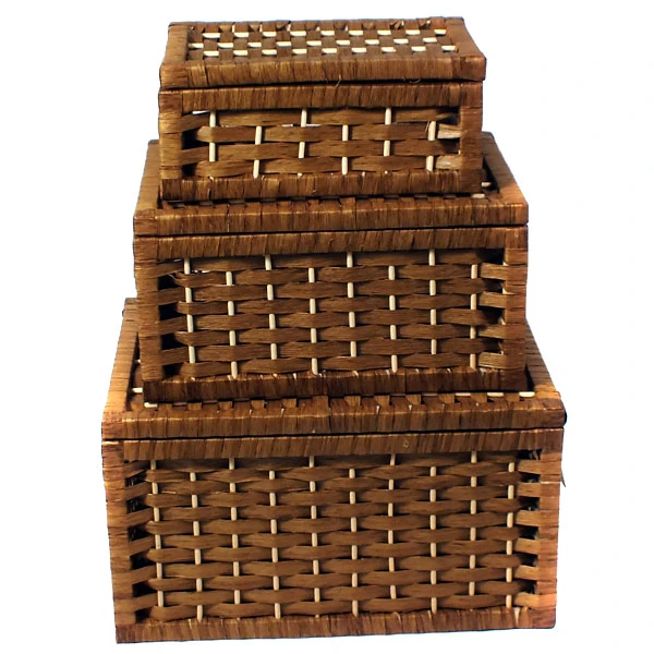 DM-KPL. 3-KOSZY WIKLINOWYCH 9508 G42 JASNY BRĄZ