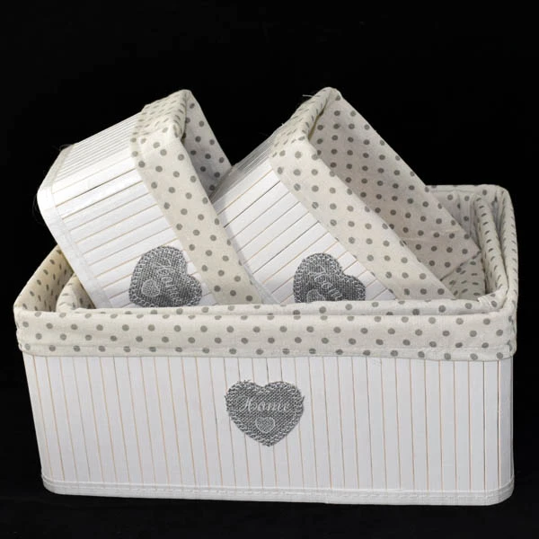 DM-KPL. 4-KOSZYKÓW Z BAMBUSA BIAŁE 17761