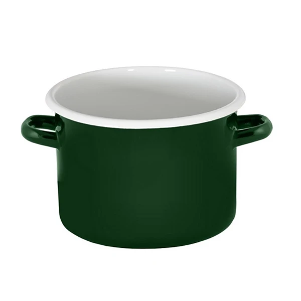 RYB-GARNEK EMALIOWANY GŁADKI 22CM 5,5L SZMARAGDOWY 1617