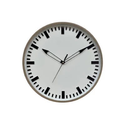 AS-ZEGAR ŚCIENNY 40CM BIAŁA TARCZA/DREWNO