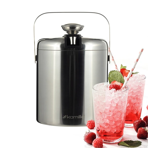 WIADERKO NA LÓD 1,3L Z POKRYWĄ+SZCZYPCE 7766