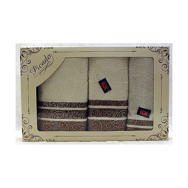 EUROMAT-KPL. 3 RĘCZNIKÓW HAFT ORNAMENT