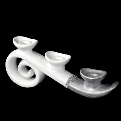 CER-ŚWIECZNIK ZJEŻDŻALNIA SPIRALA *DEKOR AKSAMIT* C-900AK