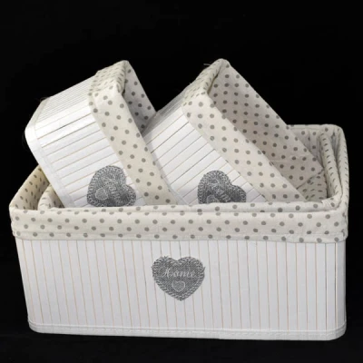 DM-KPL. 4-KOSZYKÓW Z BAMBUSA BIAŁE 17761