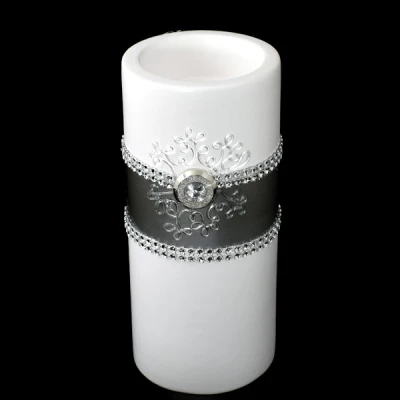 CER-ŚWIECZNIK TUBA DUŻA *DEKOR PASEK-BIAŁY* C-506P