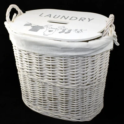 MON-KOSZ WIKLINOWY NA PRANIE 42X27X37 BIAŁY 0385