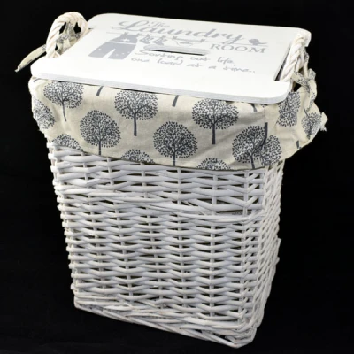 MON-KOSZ WIKLINOWY NA PRANIE PROST. 31X24X34 BIAŁY 5695