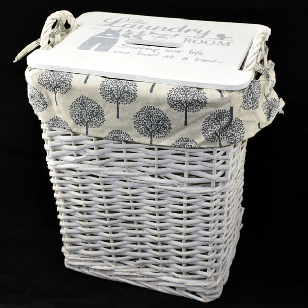 MON-KOSZ WIKLINOWY NA PRANIE PROST. 31X24X34 BIAŁY 5695