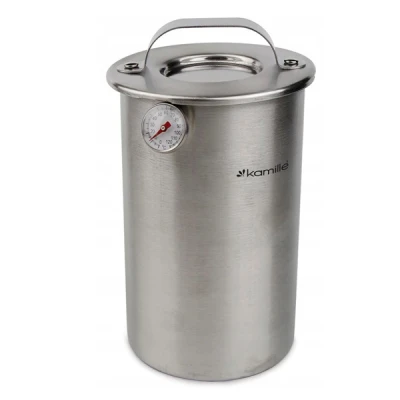 SZYNKOWAR STALOWY 1,5L+ TERMOMETR 6506