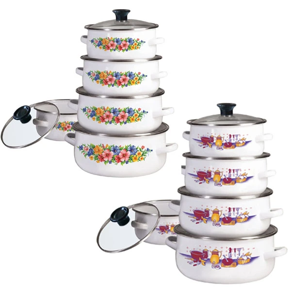 KB-7169 ZESTAW GARNKÓW EMALIOWANYCH (16/18/20/22/24) BIAŁY