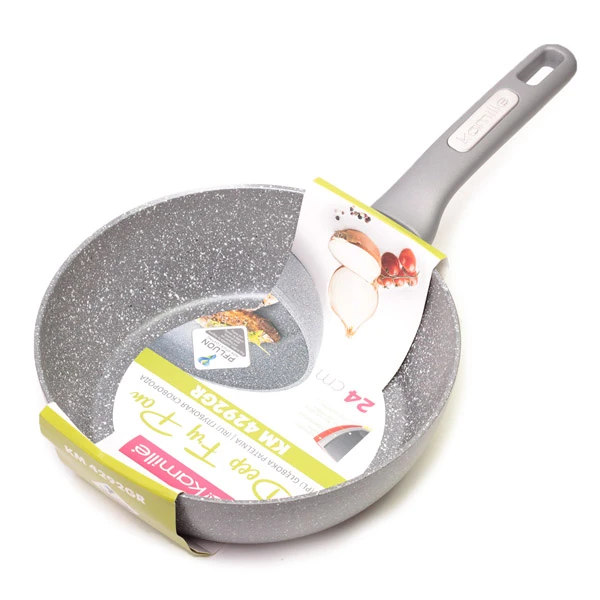 PATELNIA 24CM GŁĘBOKA GRANITOWA 4292GR