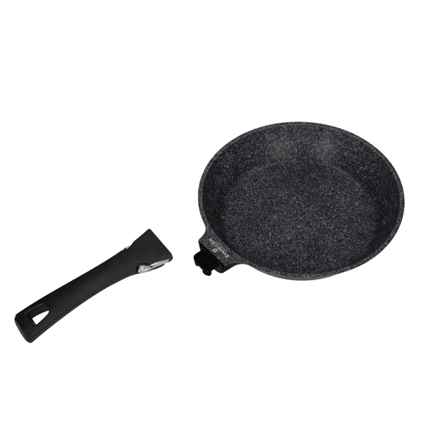 ZWIEGER-PATELNIA 28CM *BLACK STONE CONNECT* Z ODPINANĄ RĄCZKĄ