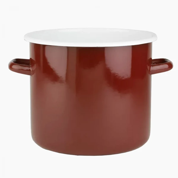 RYB-GARNEK EMALIOWANY GŁADKI WYSOKI 22CM 7L BORDOWY 1620