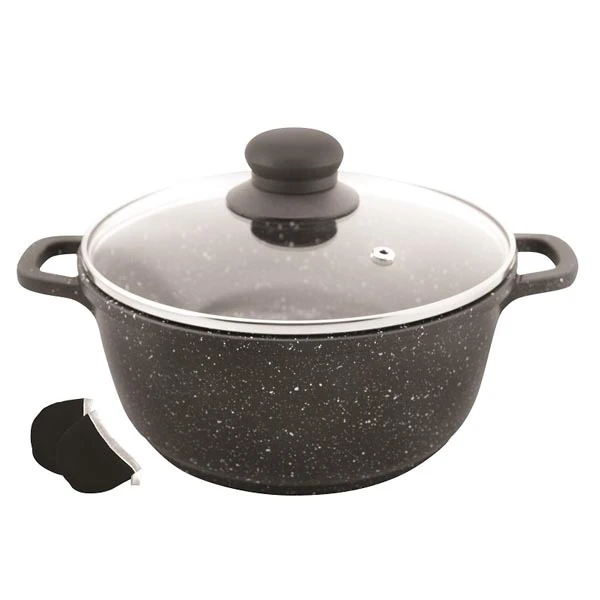 KH-3965 GARNEK ŻARO Z POWŁOKĄ MARMUROWĄ 22CM/2,6L ZP