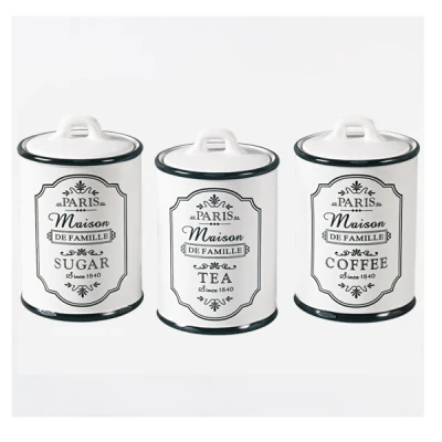 SPL-20030-03CS KPL. 3 POJEMNIKÓW CERAMICZNYCH *PARIS MAISON*