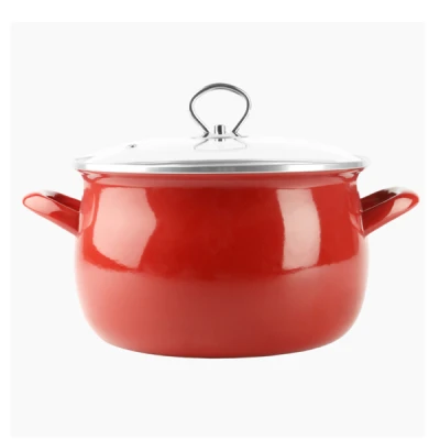 RYB-GARNEK EMALIOWANY OKUWANY 24 Z/P 6,5L CZERWONY HELENA