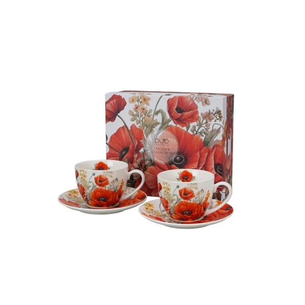 Filiżanka KOMPLET ZESTAW 2 FILIŻANEK Duo Maki porcelana 270 ml 2 szt.